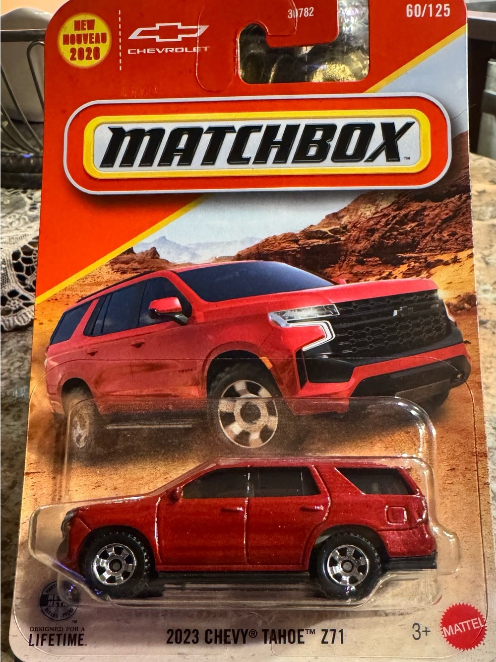 Matchbox 2023 Chevy Tahoe Z71 Die-Cast Toy SUV — Red